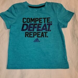 Adidas Kids Teal Motivational T-Shirt